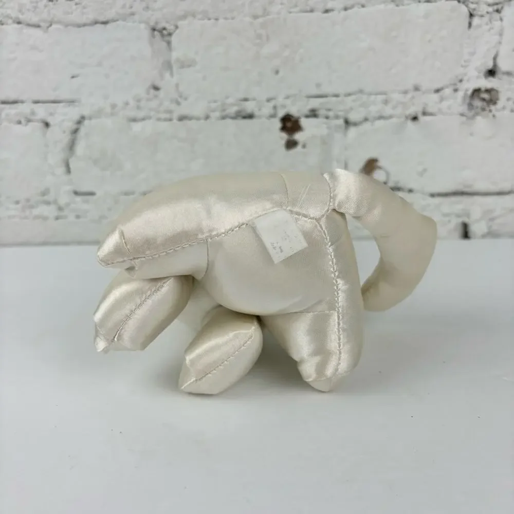 Vintage White Satin Cat Stuffed